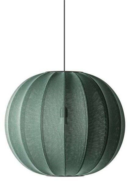 Knit-Wit 60 Round Lampa Wisząca Tweed Green - Made By Hand