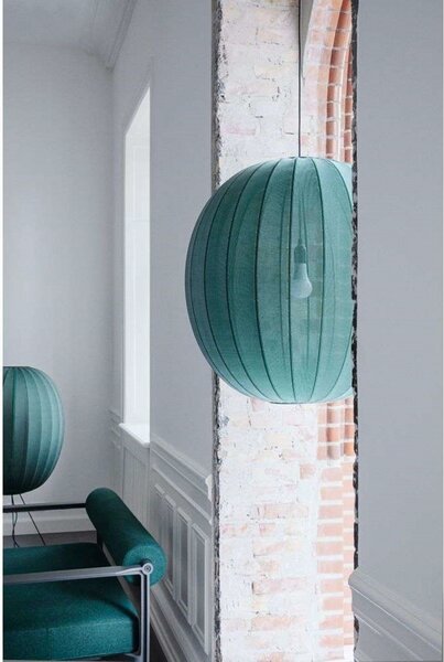 Knit-Wit 60 Round Lampa Wisząca Tweed Green - Made By Hand