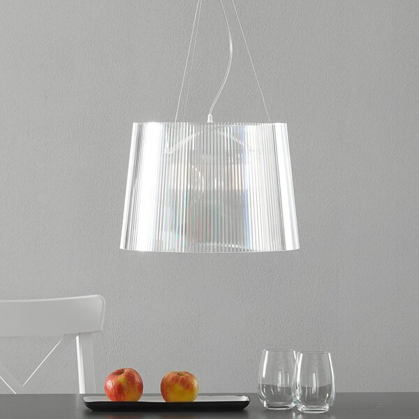 Lampa Wisząca Kartell, Gè, transparentny, salon, tworzywo sztuczne, design