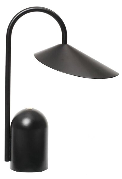 Lampa Stołowa ferm LIVING, Arum, ściemnialny, czarny, taras, metal, design