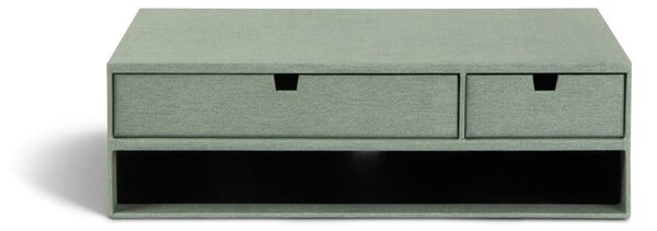 Kartonowy organizer na dokumenty z szufladką Ted Canvas Paper Laminate – Bigso