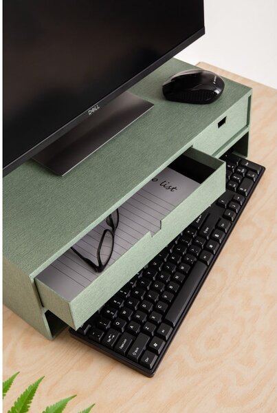 Kartonowy organizer na dokumenty z szufladką Ted Canvas Paper Laminate – Bigso