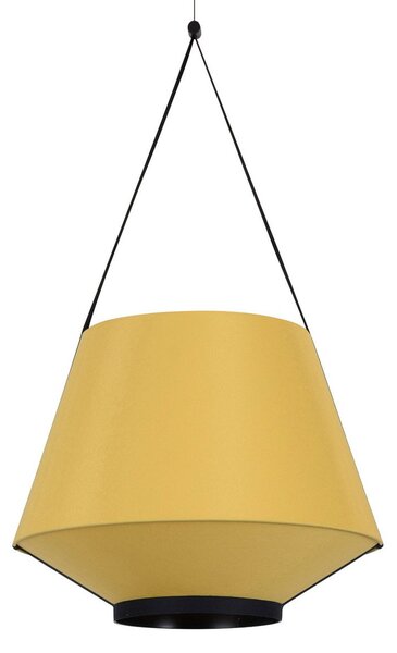 Lampa Wisząca Forestier, Carrie S, ściemnialny, żółty, salon, tkanina | tekstylia, design