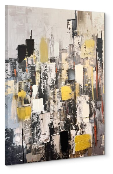 Obraz z ręcznie malowanymi elementami 70x100 cm Cityscape – Styler