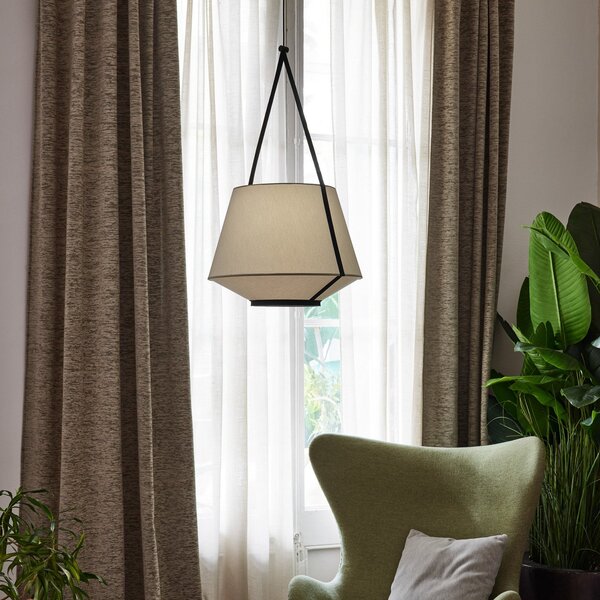 Lampa Wisząca Forestier, Carrie S, ściemnialny, zielony, salon, tkanina | tekstylia, design