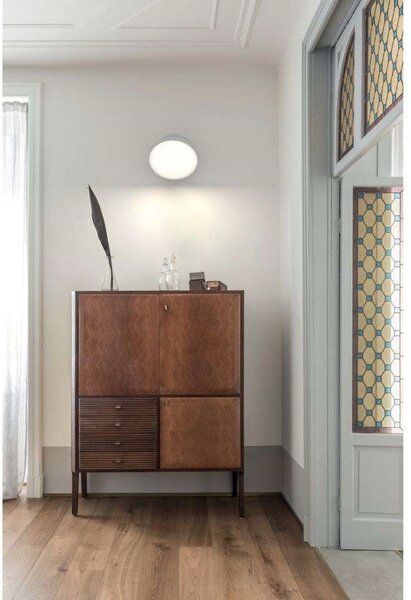 Lampa Ścienna Rotaliana, biały, salon, tworzywo sztuczne