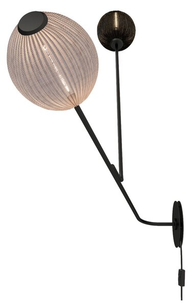 Lampa Ścienna GUBI, Satellite, czarny, salon, metal, design