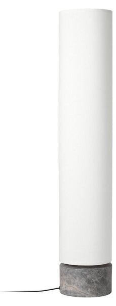 Lampa Podłogowa GUBI, Unbound, ściemnialny, biały, salon, kamień, skandynawski
