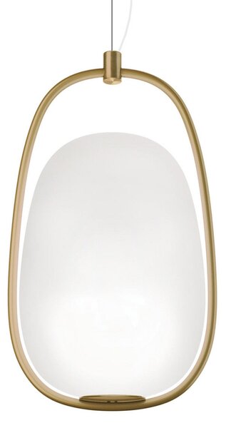 Lampa Wisząca kdln, Lannà, ściemnialny, złoty | mosiężny, salon, szkło, design