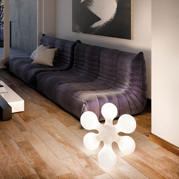 Lampa Stołowa kdln, ATOMIUM, biały, salon, tworzywo sztuczne, design