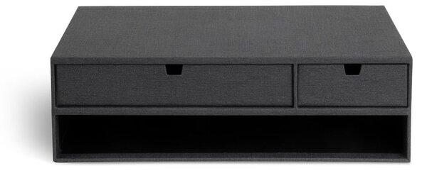 Kartonowy organizer na dokumenty z szufladką Ted Canvas Paper Laminate – Bigso