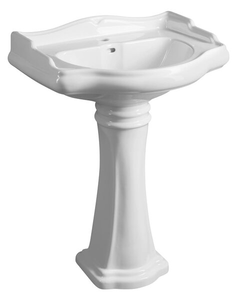 Biała ceramiczna umywalka 69x52 cm Retro – Sapho