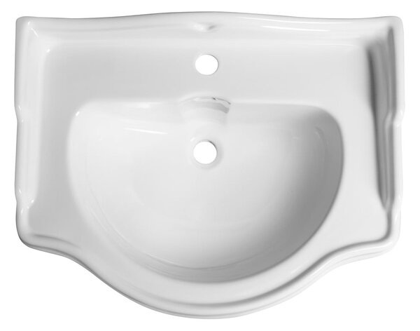 Biała ceramiczna umywalka 69x52 cm Retro – Sapho