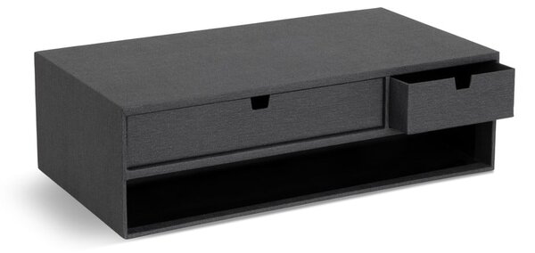 Kartonowy organizer na dokumenty z szufladką Ted Canvas Paper Laminate – Bigso