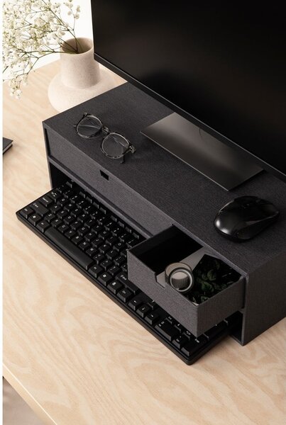 Kartonowy organizer na dokumenty z szufladką Ted Canvas Paper Laminate – Bigso