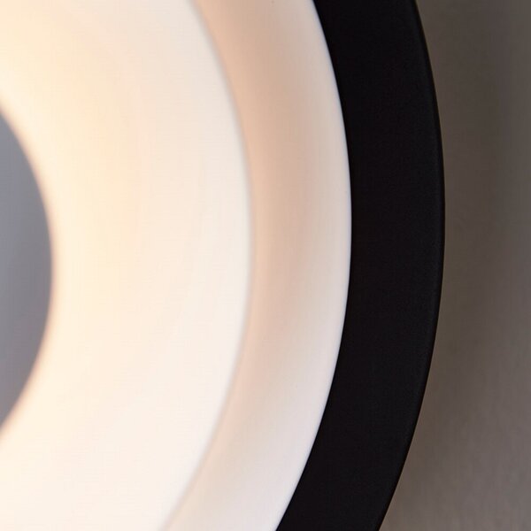 Kinkiet LED Diablo, czerwony/czarny, Ø 30 cm - Belid