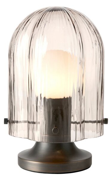 Lampa Stołowa GUBI, Seine, antyczny mosiądz, salon, szkło, design