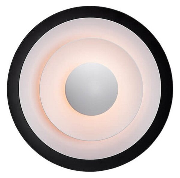 Kinkiet LED Diablo, czerwony/czarny, Ø 30 cm - Belid