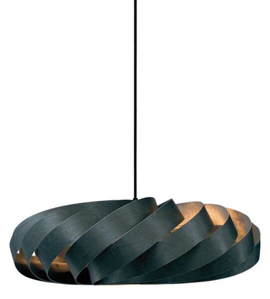 Lampa Wisząca Tom Rossau, czarny, salon, drewno