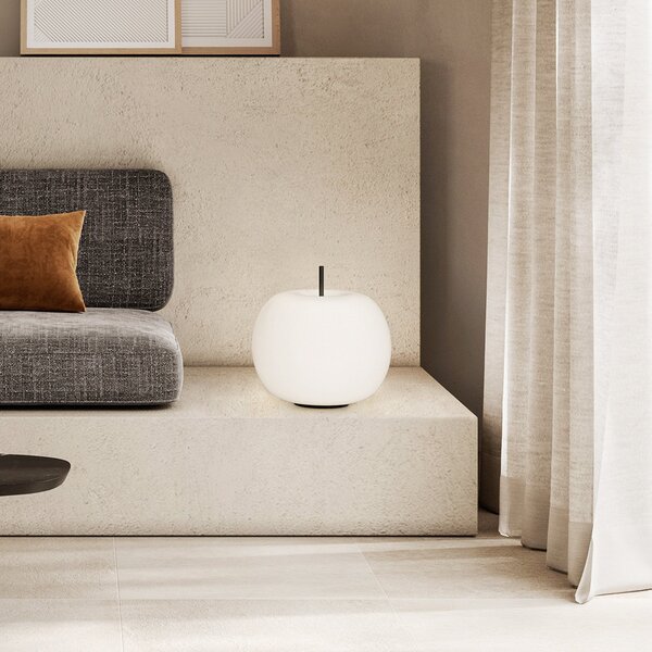 Lampa Stołowa kdln, KUSHI 33, ściemnialny, biały, salon, szkło, design