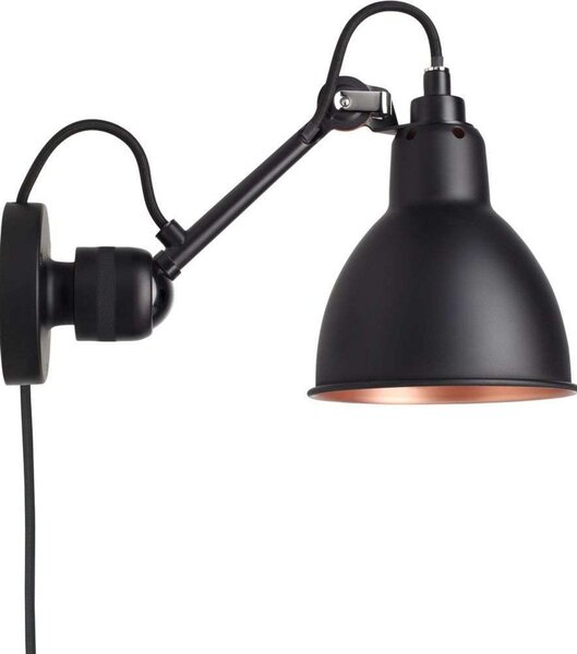 304CA Lampa Ścienna Czarno/Czarna/Miedź - Lampe Gras