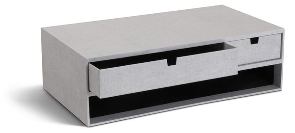 Kartonowy organizer na dokumenty z szufladką Ted Canvas Paper Laminate – Bigso