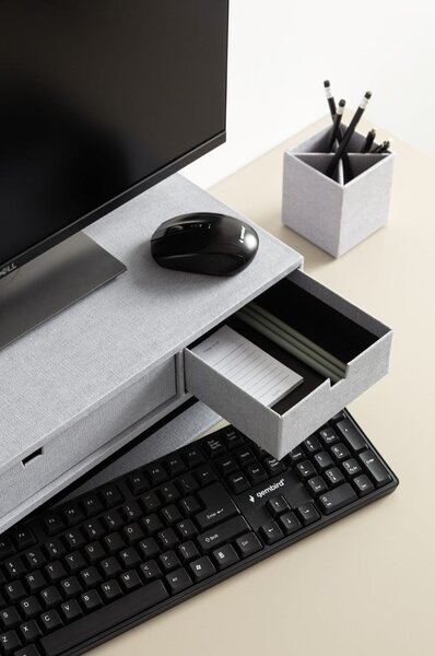 Kartonowy organizer na dokumenty z szufladką Ted Canvas Paper Laminate – Bigso