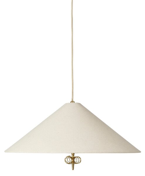 Lampa Wisząca GUBI, 1967, ściemnialny, biały, salon, tkanina | tekstylia, design