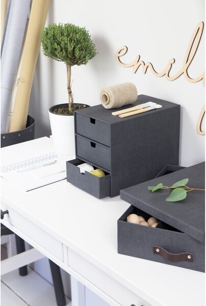 Kartonowy organizer z szufladką Ingrid Canvas Paper Laminate – Bigso