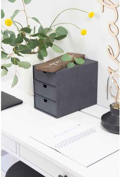 Kartonowy organizer z szufladką Ingrid Canvas Paper Laminate – Bigso
