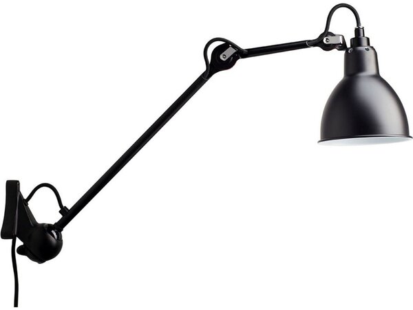 Lampa Ścienna Lampe Gras, czarny, salon, metal