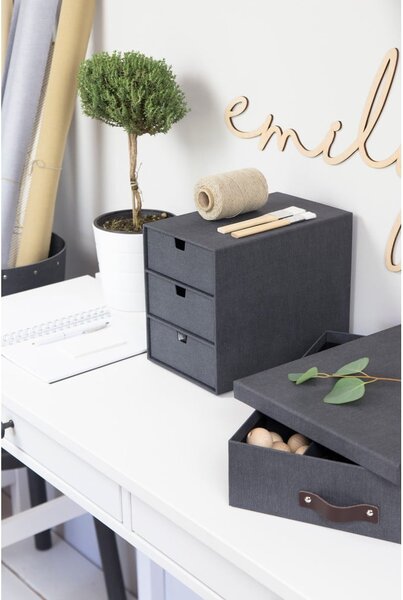 Kartonowy organizer z szufladką Ingrid Canvas Paper Laminate – Bigso