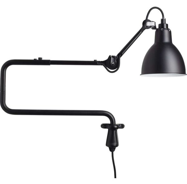 Lampa Ścienna Lampe Gras, czarny, salon, metal