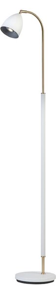 Deluxe Lampa Podłogowa Biało/Mosiądz LED - Belid