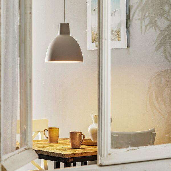 Lampa Wisząca Louis Poulsen, Toldbod 250, ściemnialny, szary, salon, metal, design