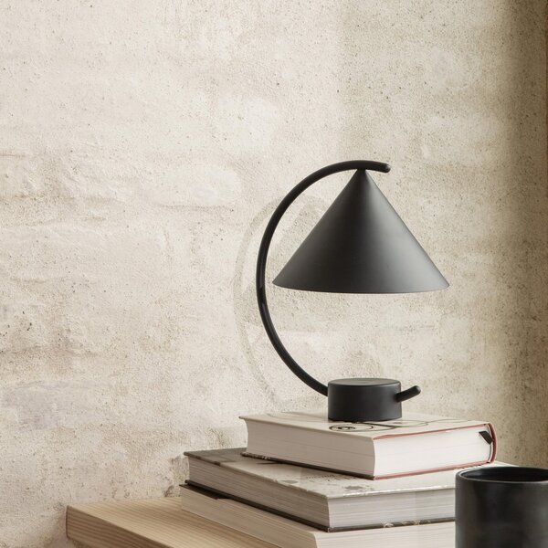 Lampa Stołowa ferm LIVING, Meridian, ściemnialny, czarny, salon, metal, design