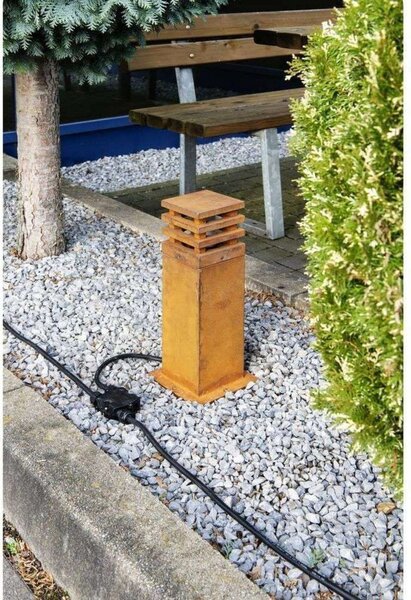 Rusty Square 40 Lampa Ogrodowa LED Rusted Steel - SLV