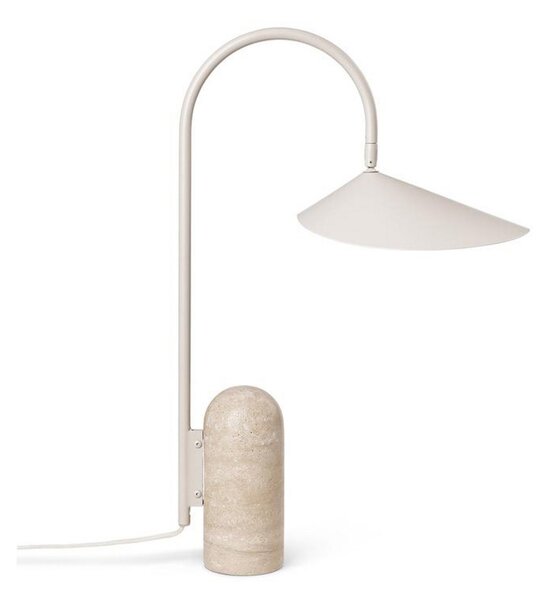 Lampa Stołowa ferm LIVING, Arum, beżowy, salon, marmur, design