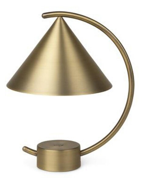Lampa Stołowa ferm LIVING, Meridian, ściemnialny, złoty | mosiężny, salon, metal, design