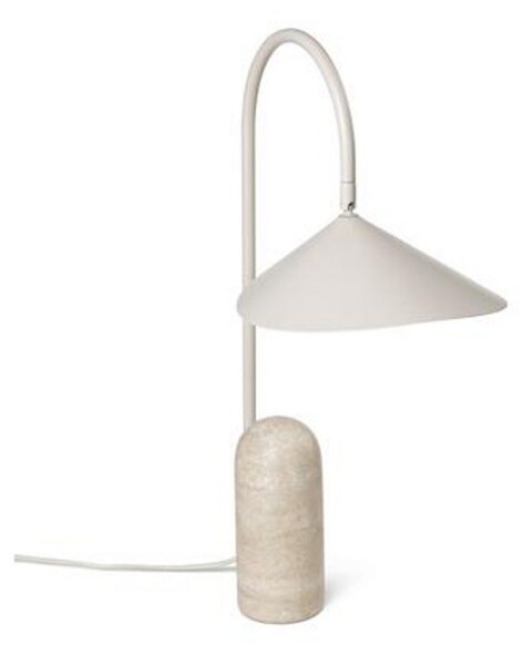 Lampa Stołowa ferm LIVING, Arum, beżowy, salon, marmur, design