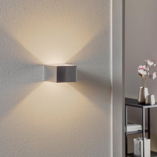 Lampa Ścienna SLV, Logs In, ściemnialny, metaliczny, przedpokój, metal, nowoczesny