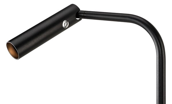 Lampa Podłogowa SLV, Karpo, ściemnialny, czarny, gabinet | pracownia, metal, nowoczesny