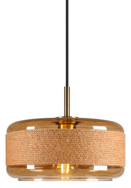 Lampa Wisząca SLV, Pantilo Rope 27, ściemnialny, brąz rdzawy, salon, szkło, nowoczesny