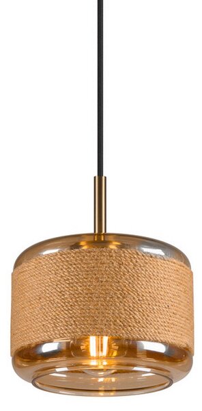Lampa Wisząca SLV, Pantilo Rope 19, ściemnialny, brąz rdzawy, salon, szkło, nowoczesny