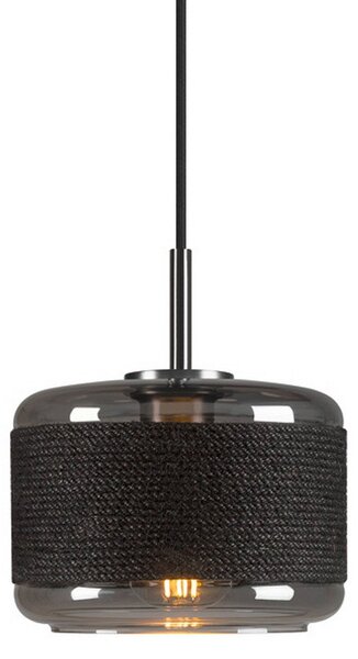 Lampa Wisząca SLV, Pantilo Rope 19, ściemnialny, czarny, salon, szkło, nowoczesny
