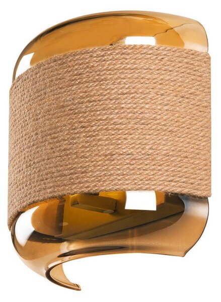 Lampa Ścienna SLV, Pantilo Rope, ściemnialny, brąz rdzawy, salon, szkło, nowoczesny