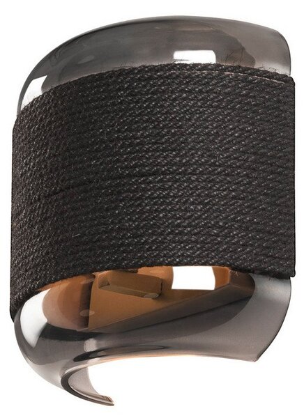 Lampa Ścienna SLV, Pantilo Rope, ściemnialny, czarny, salon, szkło, nowoczesny