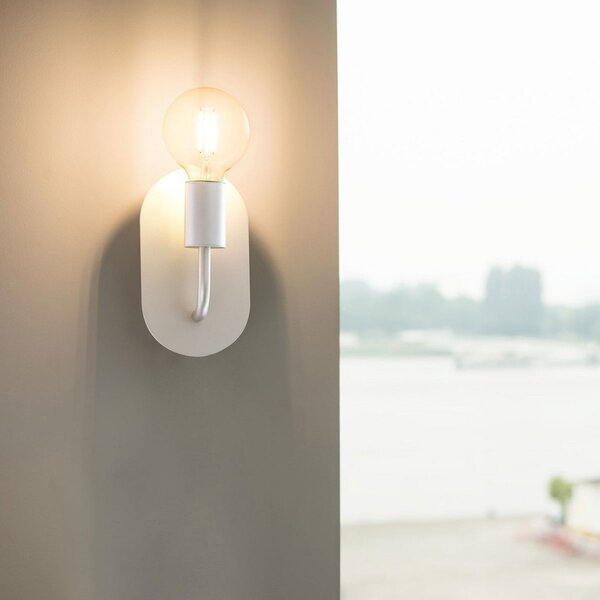 Lampa Ścienna SLV, Fitu, ściemnialny, biały, salon, aluminium, nowoczesny