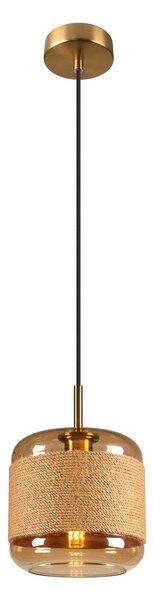 Lampa Wisząca SLV, Pantilo Rope 20, ściemnialny, brąz rdzawy, salon, szkło, nowoczesny