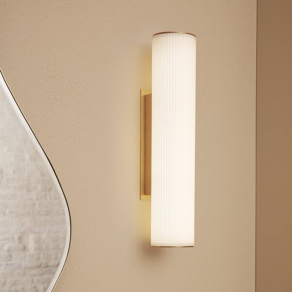 Lampa Ścienna ferm LIVING, Vuelta 40, ściemnialny, biały, salon, szkło, design